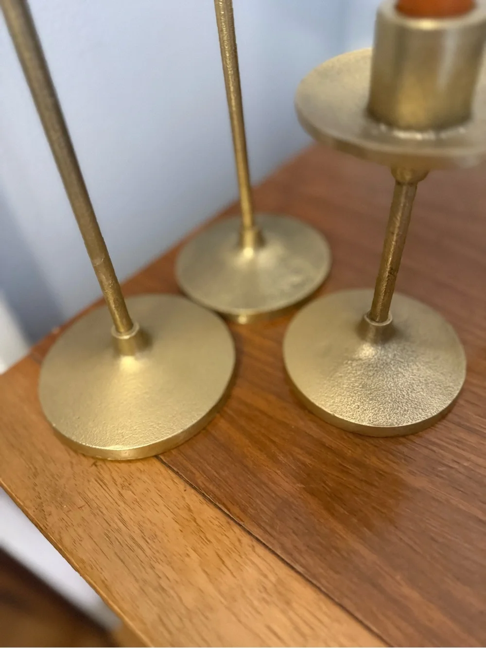 Target Threshold Brass Finish Taper Candle Holders